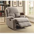 ACME Rosia Fabric Upholstered Motion Recliner with Pillow Top Armrest in Gray