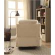 ACME Rosia Fabric Upholstered Motion Recliner with Pillow Top Armrest in Beige