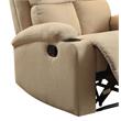 ACME Rosia Fabric Upholstered Motion Recliner with Pillow Top Armrest in Beige