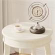 ACME Aberta Round Wooden End Table with Bottom Shelf in Antique White