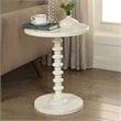 ACME Acton Round Top End Table in White
