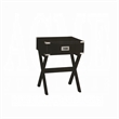 ACME Babs 1-Drawer Wood Square End Table in Black