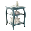 ACME Becci Wood End Table in Teal