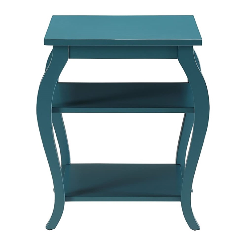 ACME Becci Wood End Table in Teal