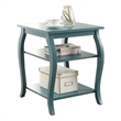 ACME Becci Wood End Table in Teal