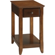 ACME Bertie 1-Drawer Wooden End Table with Bottom Shelf in Walnut