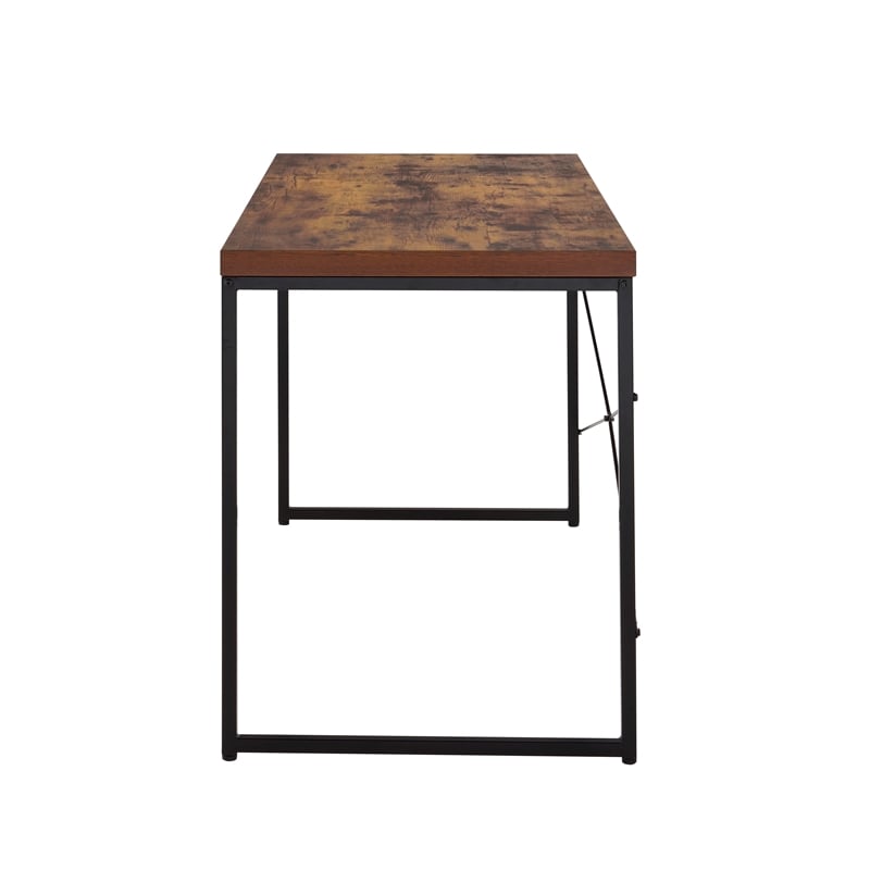 ACME Bob Rectangular Wooden Top Home Office Desk in Weathered Oak