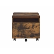 ACME Bob 1-Drawer Wooden File Cabinet in Weathered Oak