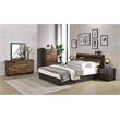 ACME Eloy Wooden Nightstand with 3 Storage Drawers in Walnut and Espresso