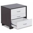 ACME Eloy Wooden Nightstand with 3 Drawers and Wooden Frame in White and Black