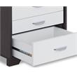 ACME Eloy Wooden Nightstand with 3 Drawers and Wooden Frame in White and Black