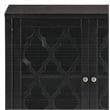 ACME Ceara Storage Wooden Console Table with 2 Glass Doors in Black