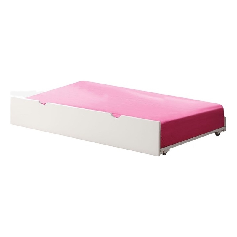 ACME Heartland Wood Twin Trundle with Cut-Out Handles in White