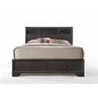 ACME Madison II Wood King Platform Bed with Storage in Espresso