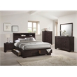 ACME Madison II Wood King Platform Bed with Storage in Espresso