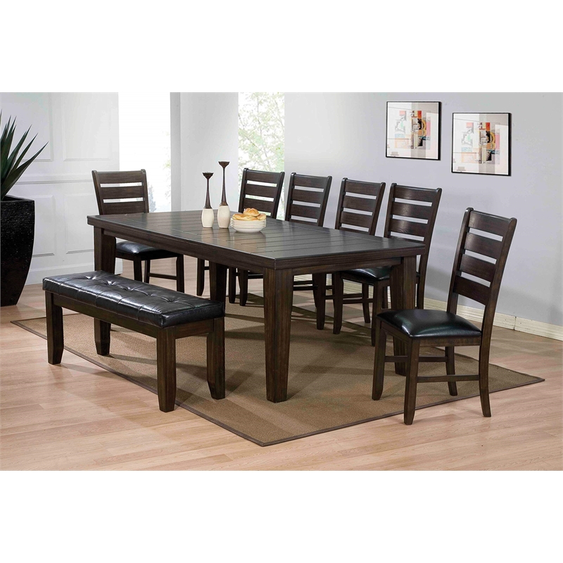 ACME Urbana Faux Leather Upholstered Dining Side Chair in Espresso Set of 2