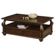 ACME Amado Rectangular 4-Drawer Wooden Coffee Table with Open Shelf in Walnut