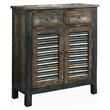 ACME Glancio 2 Doors Wooden Console Table with 2-Drawer in Antique Oak and Teal
