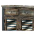 ACME Glancio 2 Doors Wooden Console Table with 2-Drawer in Antique Oak and Teal