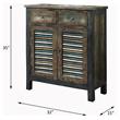 ACME Glancio 2 Doors Wooden Console Table with 2-Drawer in Antique Oak and Teal