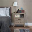 ACME Colt Wooden 2-Drawer Nightstand with Open Shelf in Rustic Natural