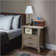 ACME Colt Wooden 2-Drawer Nightstand with Open Shelf in Rustic Natural