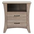 ACME Colt Wooden 2-Drawer Nightstand with Open Shelf in Rustic Natural