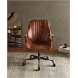 ACME Hamilton Leather Swivel Office Chair in Cocoa