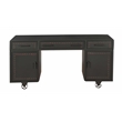ACME Actaki 3-Drawer Wooden Executive Desk with 2 Doors in Sandy Gray