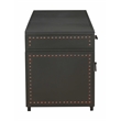 ACME Actaki 3-Drawer Wooden Executive Desk with 2 Doors in Sandy Gray