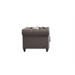 ACME Aurelia Tuxedo Tufted Arm Chair with Nailhead Trim in Brown Fabric