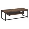 ACME Bob Rectangular Wooden TV Stand with Shelf in Weathered Oak and Black