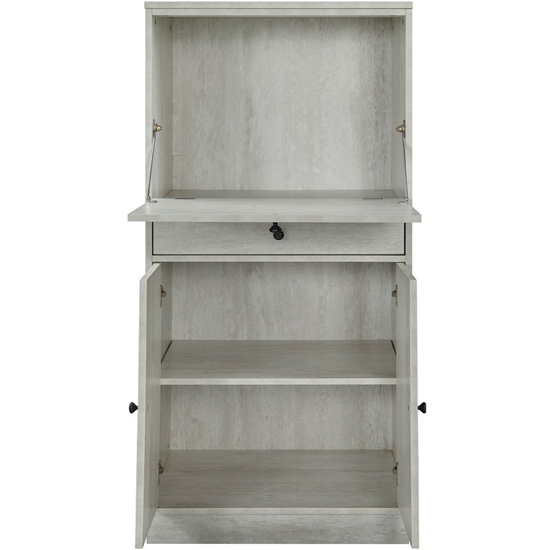 ACME Wiesta Engineered Wood  Wine Cabinet with Drawer in Antique White