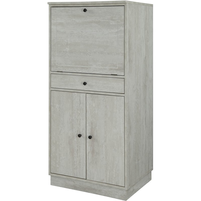 ACME Wiesta Engineered Wood  Wine Cabinet with Drawer in Antique White