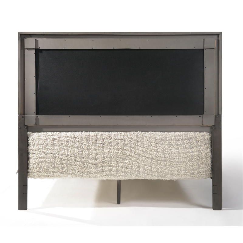 ACME Carine II Wooden Upholstered King Panel Bed in Gray