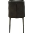 ACME Hosmer Leather Dining Side Chair in Antique Black (Set of 2)