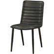 ACME Hosmer Leather Dining Side Chair in Antique Black (Set of 2)