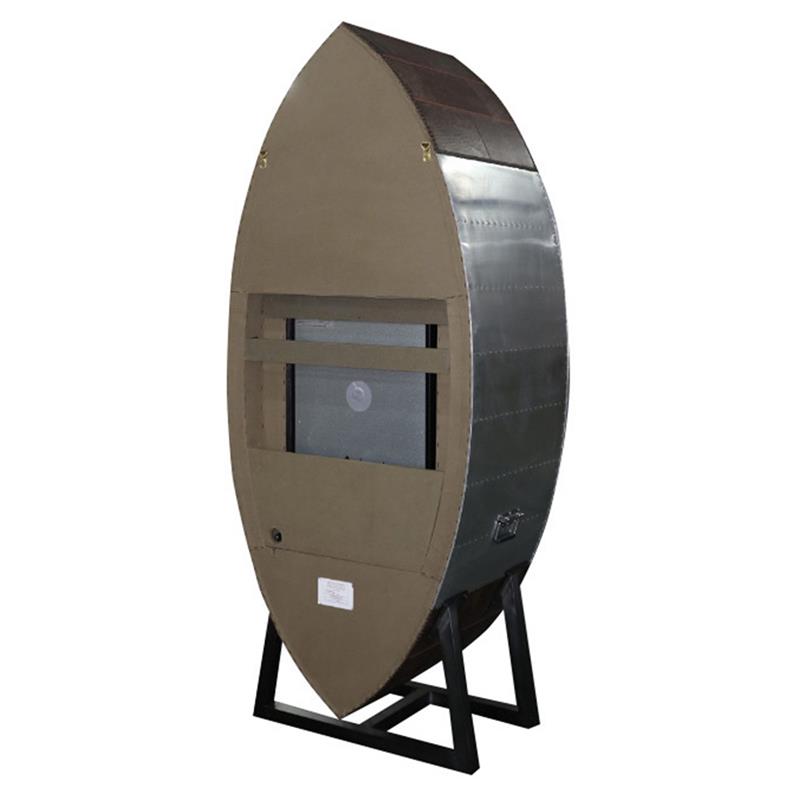 ACME Brancaster Wine Cooler Cabinet in Retro Brown and Aluminum