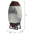 ACME Brancaster Wine Cooler Cabinet in Retro Brown and Aluminum