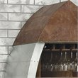 ACME Brancaster Wine Cooler Cabinet in Retro Brown and Aluminum