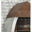 ACME Brancaster Wine Cooler Cabinet in Retro Brown and Aluminum
