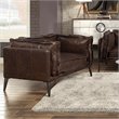 ACME Porchester Leather Accent Chair in Distress Chocolate