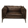 ACME Porchester Leather Accent Chair in Distress Chocolate