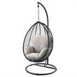 ACME Simona Patio Swing Chair in Beige and Black