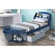 ACME Neptune II Wood Kids Underbed Drawer in Gray Set of 2