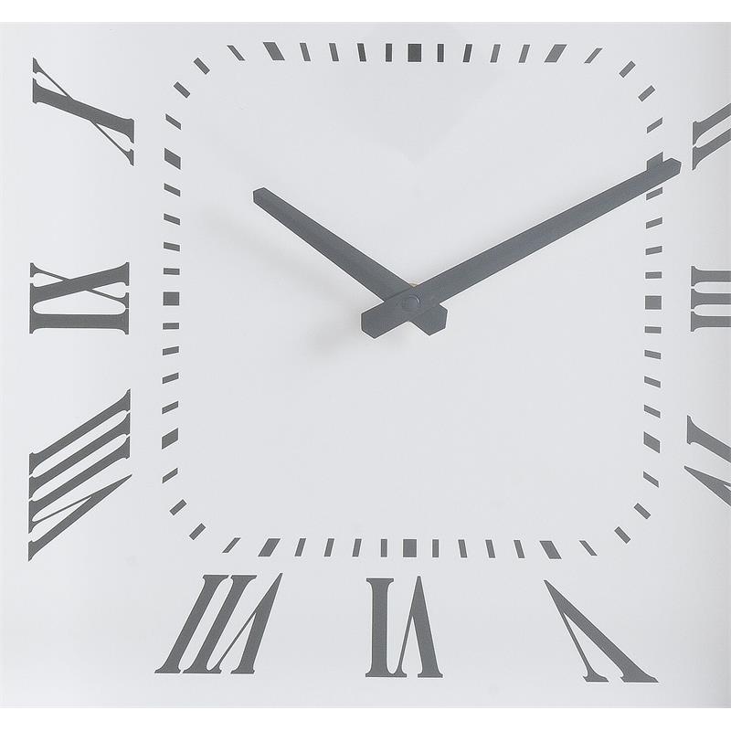 ACME Sonia Square Wall Clock with Faux Agate Inlay Frame in Mirrored