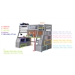 ACME Jason II Wooden Twin Storage Loft Bed in Gray