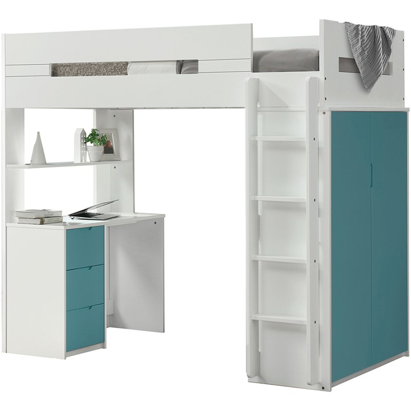 White & Teal