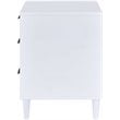 ACME Lurel Wooden Rectangular Nightstand in White and Weathered Oak