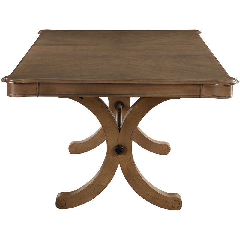 ACME Harald Rectangular Wooden Extendable Dining Table in Gray Oak
